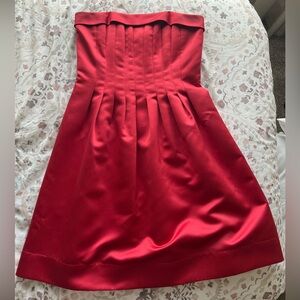 Red BCBG Paris Strapless Cocktail Dress Sz 6